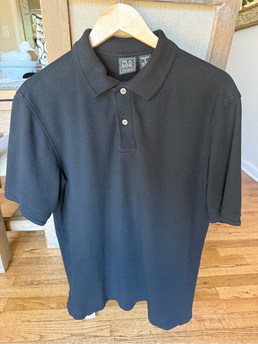 Jos. A. Bank Black Short-Sleeve Polo
